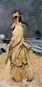 Claude Oscar Monet : Camille on the Beach
